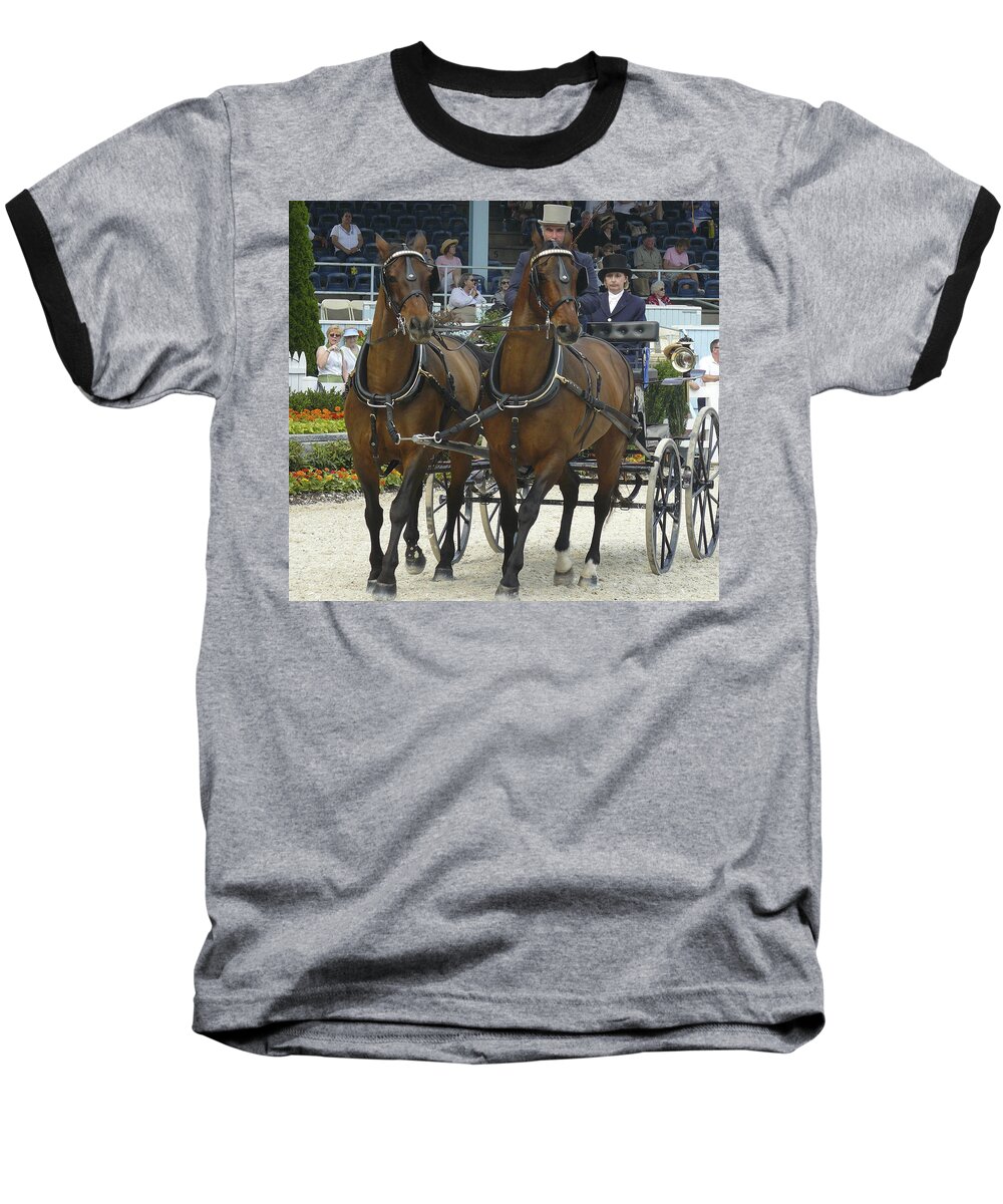 Horses Baseball T-Shirt featuring the photograph Devon c by Mary Ann Leitch