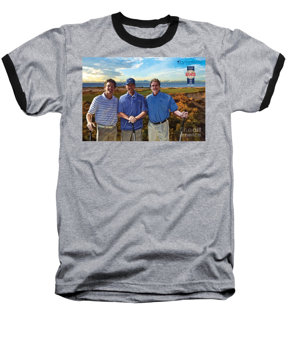 Diamante Baseball T-Shirt featuring the painting Diamante Golf by Tim Gilliland