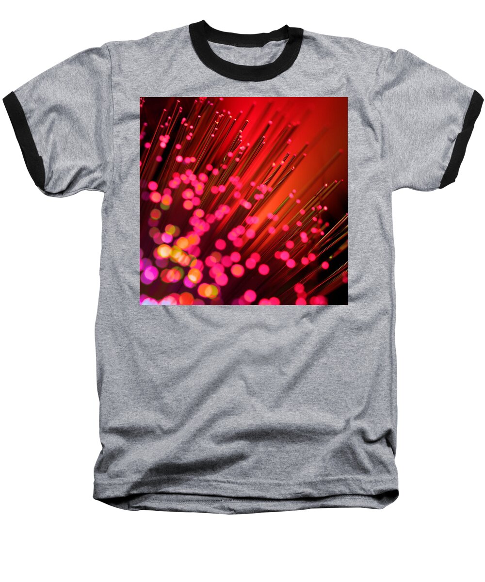 Abstract Baseball T-Shirt featuring the photograph Disco Inferno by Dazzle Zazz