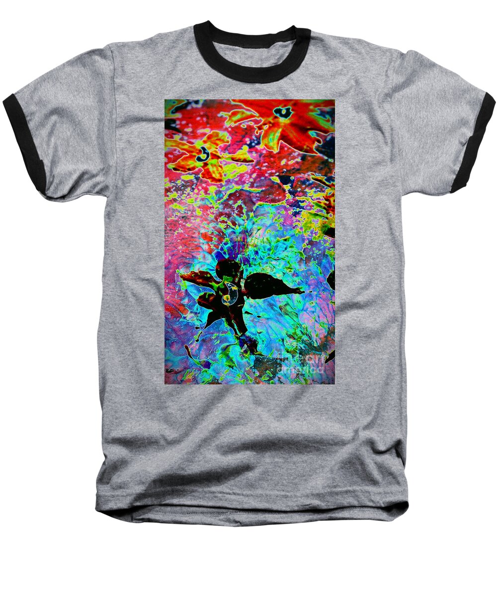 Dive Baseball T-Shirt featuring the painting Dive Into My Imagination by Jacqueline McReynolds