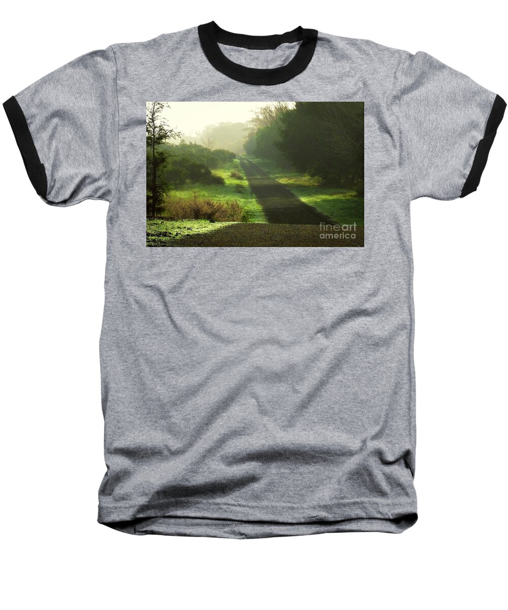 Path Baseball T-Shirt featuring the photograph Do We Ever Really Know What Lies Ahead by Ellen Cotton