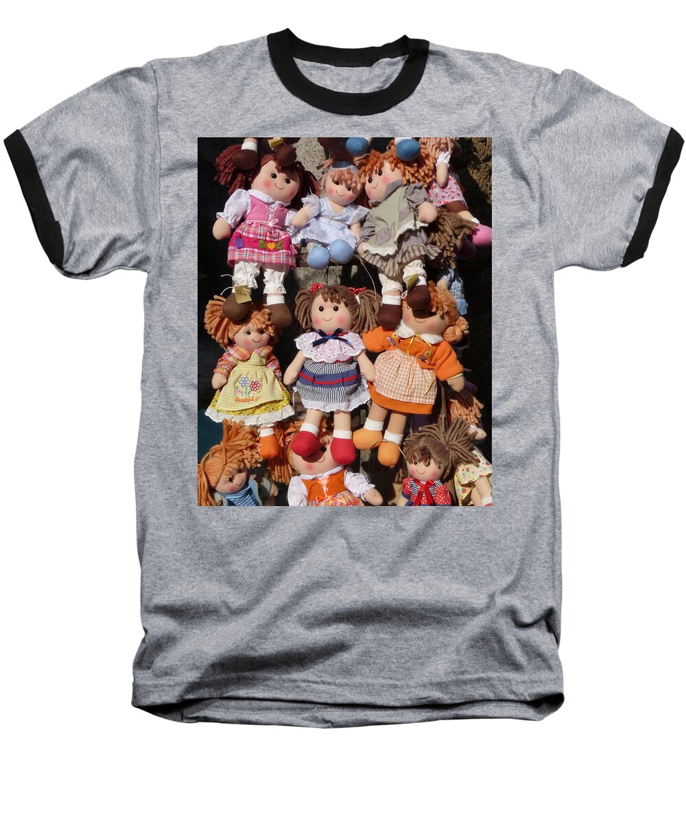 Doll Baseball T-Shirt featuring the photograph Dolls by Marcia Socolik