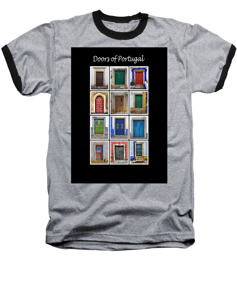 Portugal Baseball T-Shirt featuring the photograph Doors of Portugal by David Letts