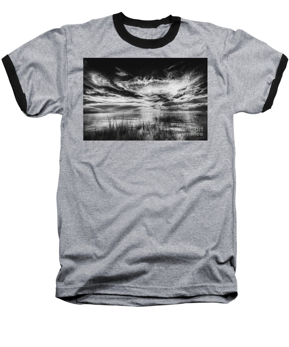 Clouds Baseball T-Shirt featuring the photograph Dream of Better Days-bw by Marvin Spates