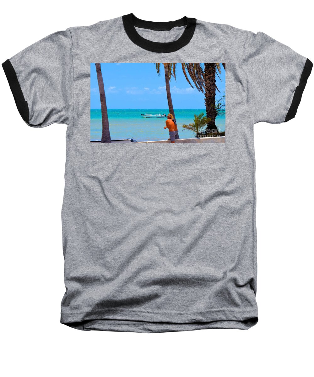 Key West Baseball T-Shirt featuring the photograph Dreaming of What Could Be by Janette Boyd