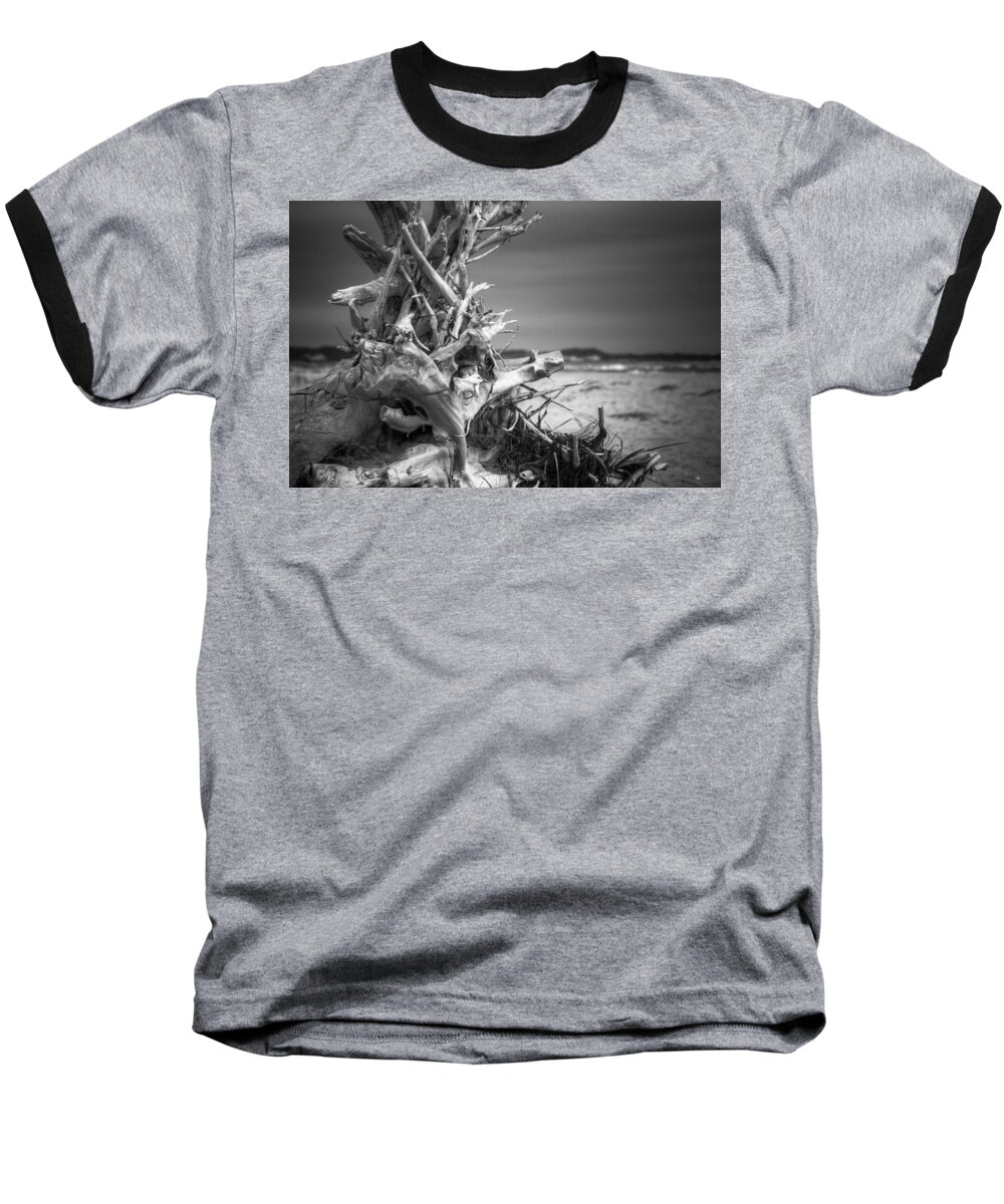 Driftwood Baseball T-Shirt featuring the photograph Driftwood at Race Point by Brian Caldwell