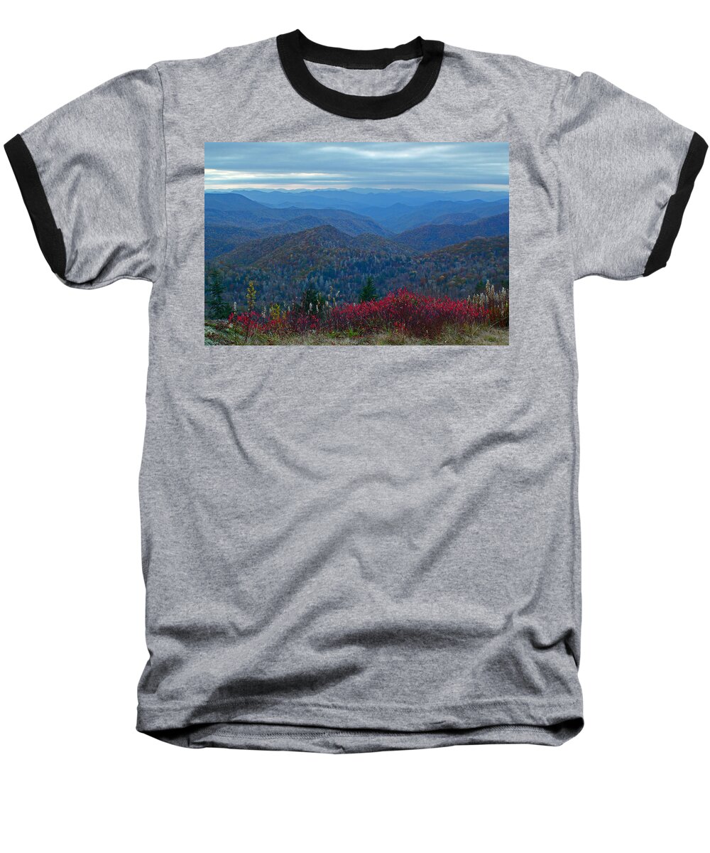  Sunset Baseball T-Shirt featuring the photograph Dusk in Pastels by Jennifer Robin