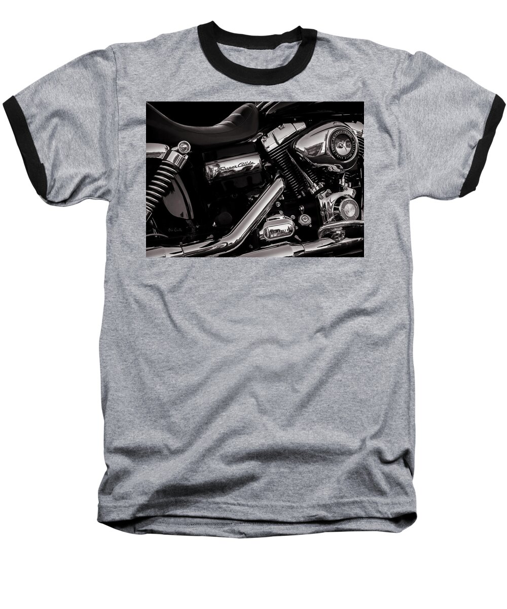 Harley Davidson Baseball T-Shirt featuring the photograph Dyna Super Glide Custom by Bob Orsillo