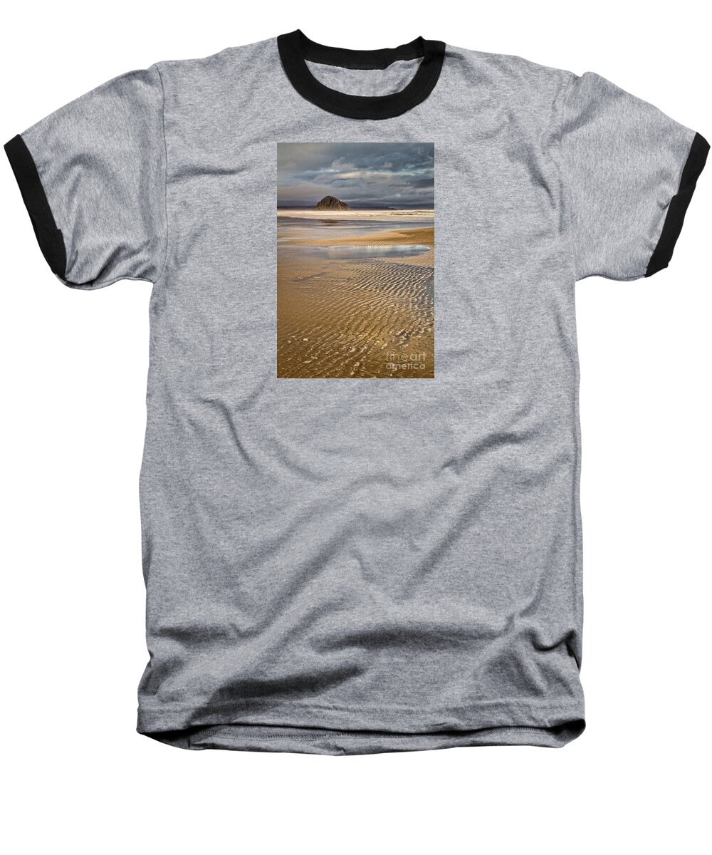 Morro Bay Baseball T-Shirt featuring the photograph Ebb Tide by Alice Cahill