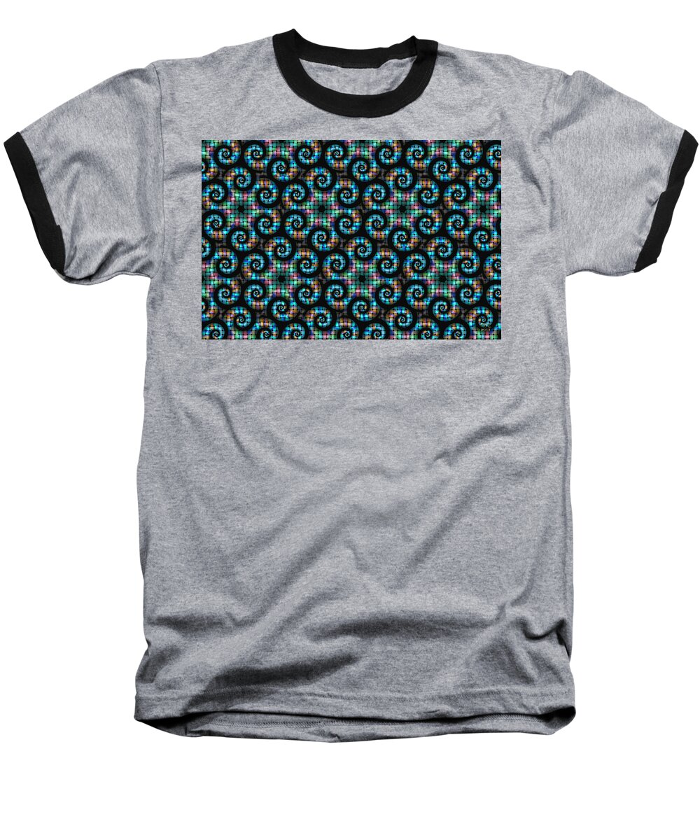Abstract Baseball T-Shirt featuring the digital art Ecosystem by Manny Lorenzo