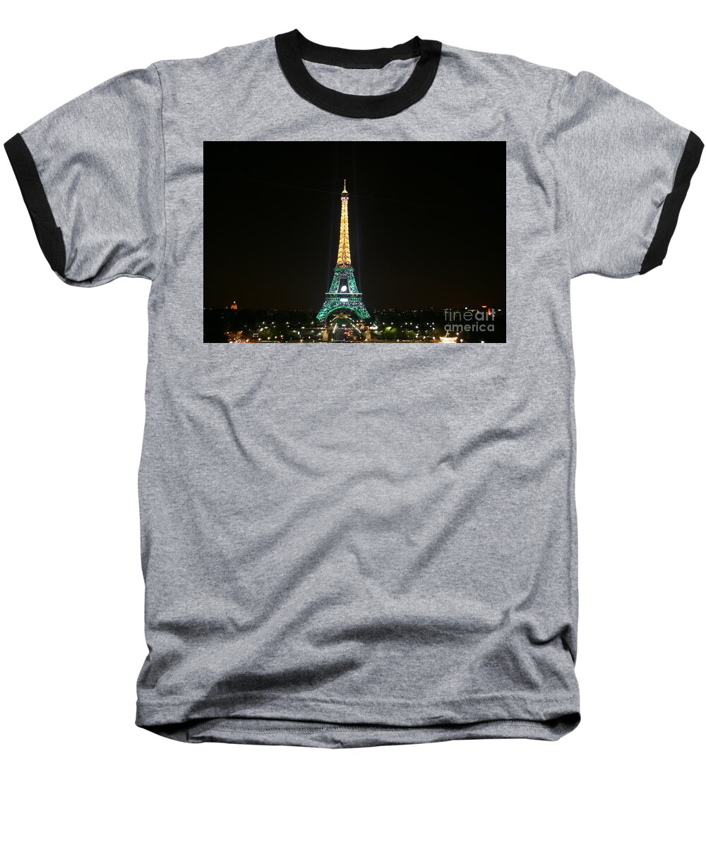 Eiffel Tower Baseball T-Shirt featuring the photograph Eiffel Tower at Night by Crystal Nederman