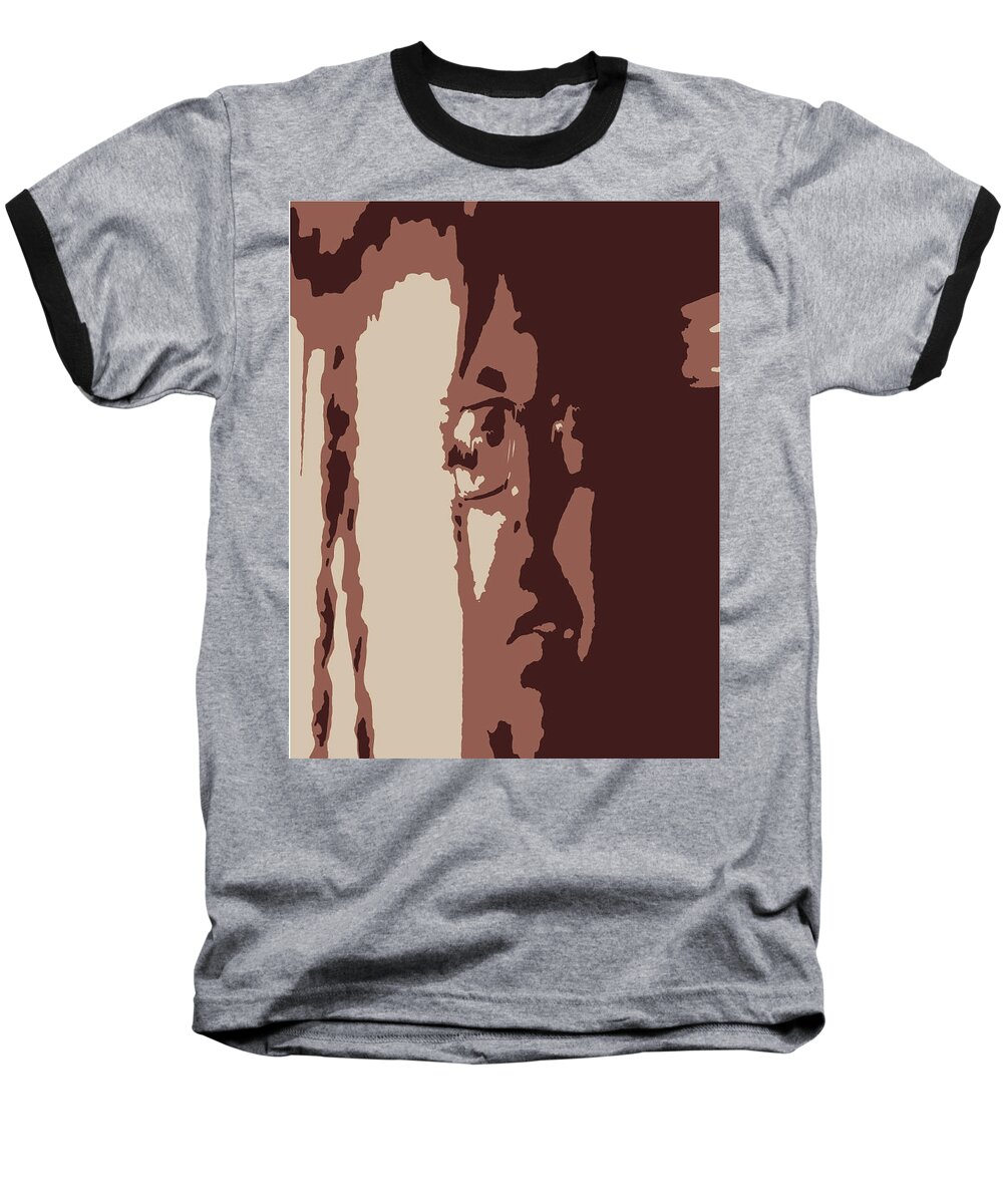 Portrait Baseball T-Shirt featuring the painting Elongated by Shea Holliman