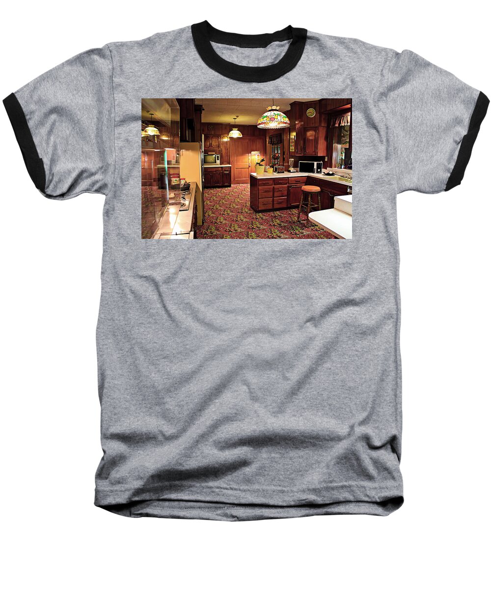 Elvis Baseball T-Shirt featuring the photograph Elvis Presley's Kitchen by Carlos Diaz