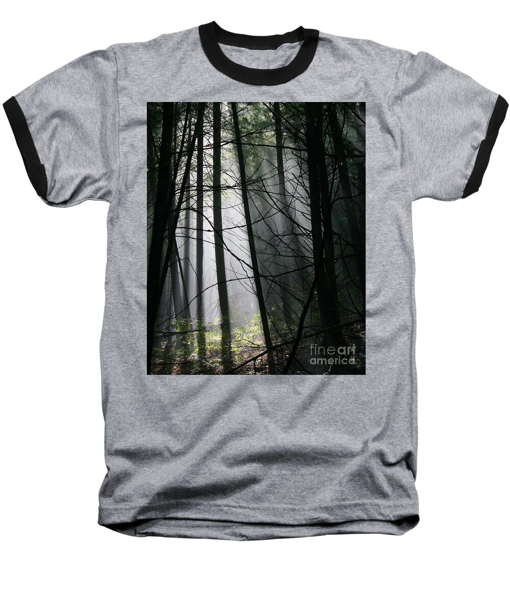 Light Baseball T-Shirt featuring the photograph Encounters of the Vermont Kind by Neal Eslinger