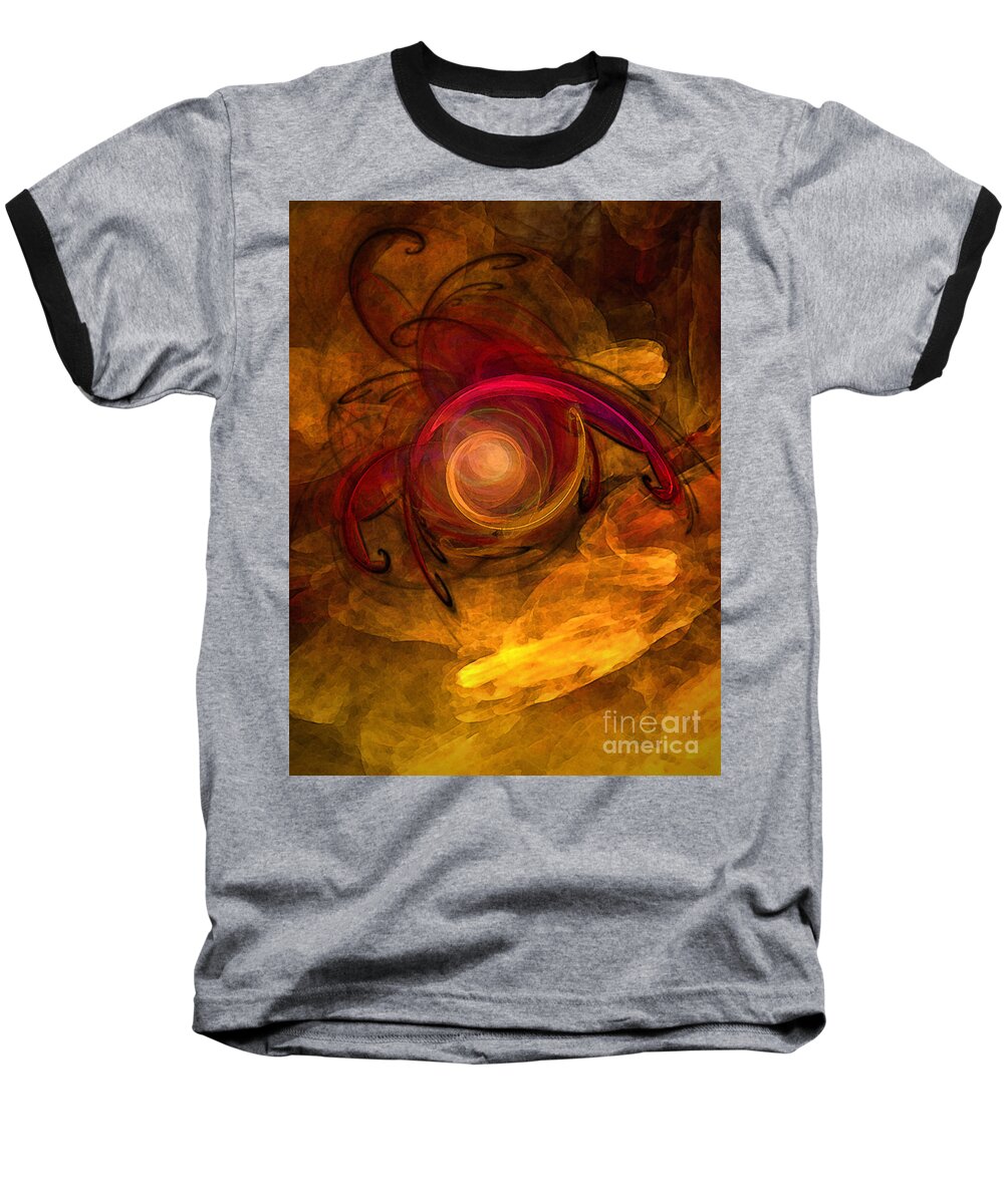 Abstract Baseball T-Shirt featuring the digital art Eternity of Being-Abstract Expressionism by Karin Kuhlmann