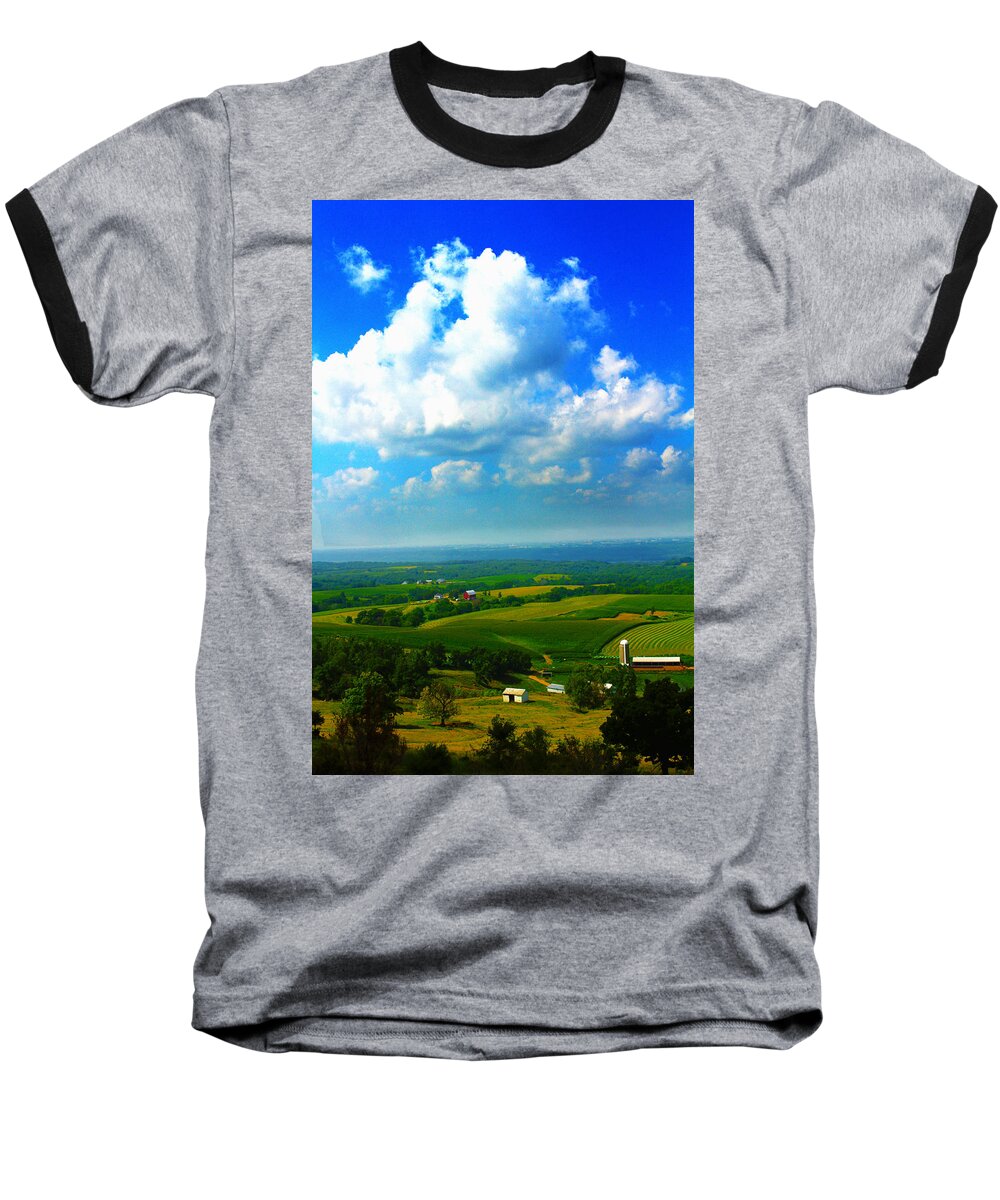 Landscape Baseball T-Shirt featuring the photograph Eyes over Farmland by Jeff Kurtz