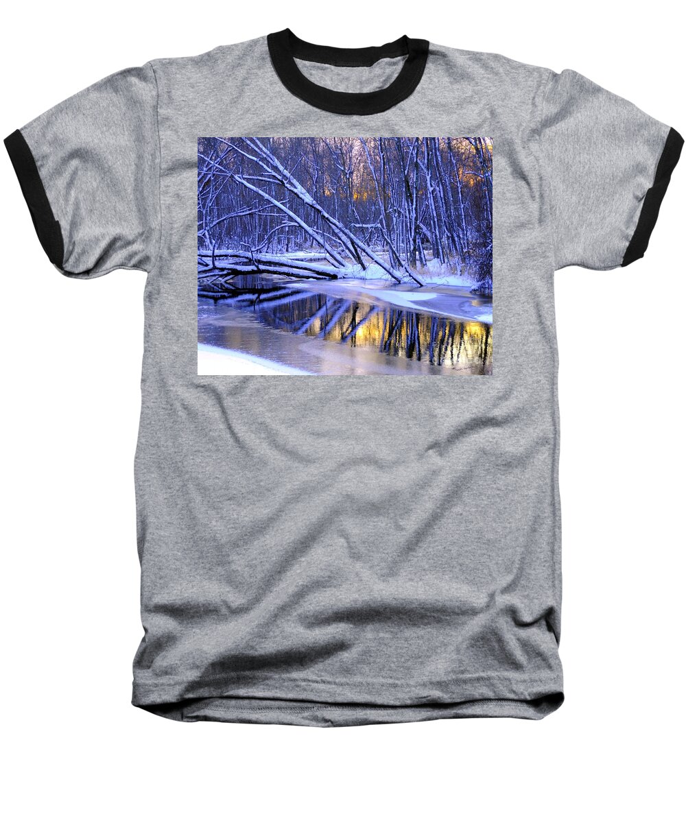Snow Baseball T-Shirt featuring the photograph Falling by Terri Gostola