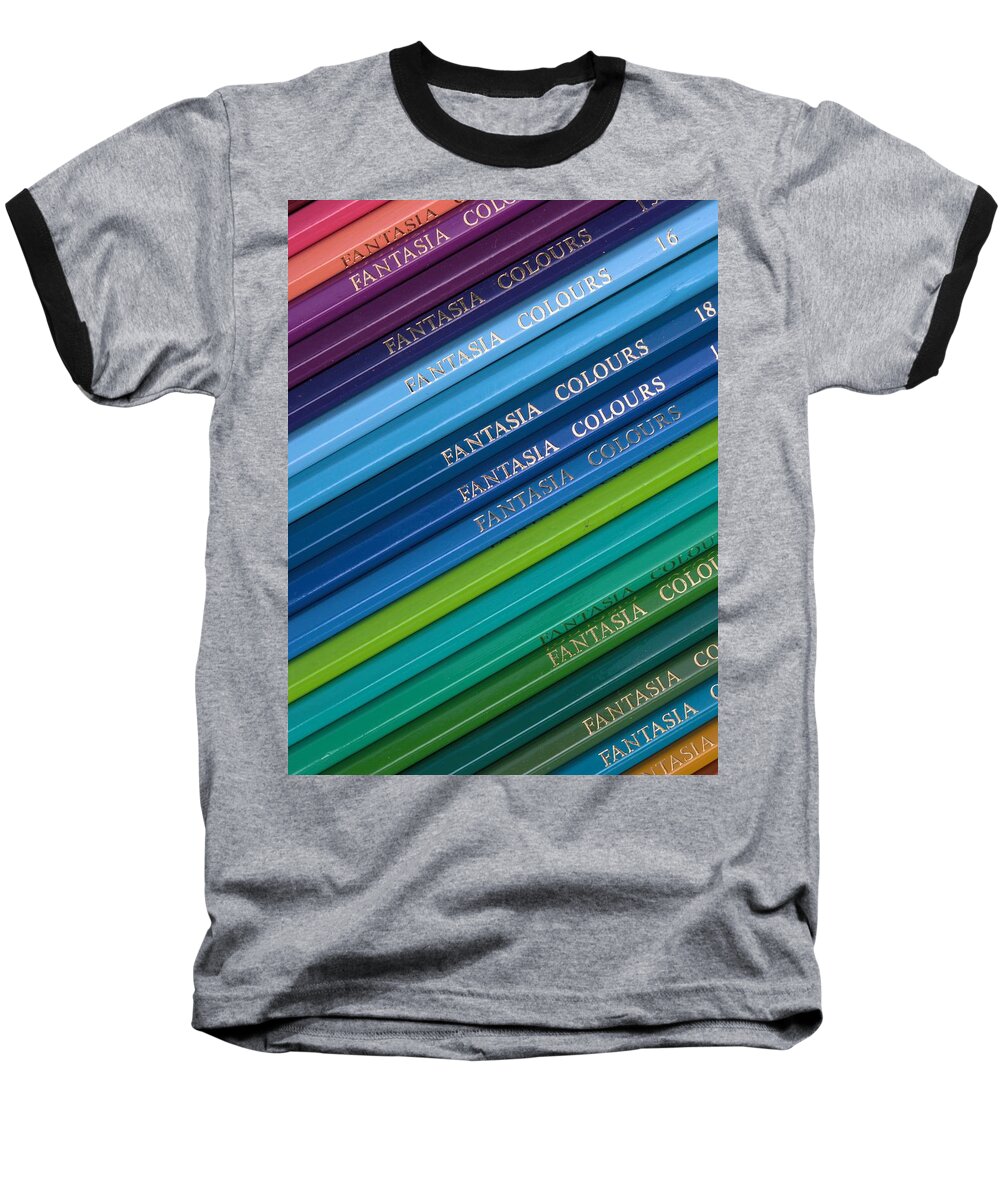 Pencil Baseball T-Shirt featuring the photograph Fantasia colours by Ron Harpham