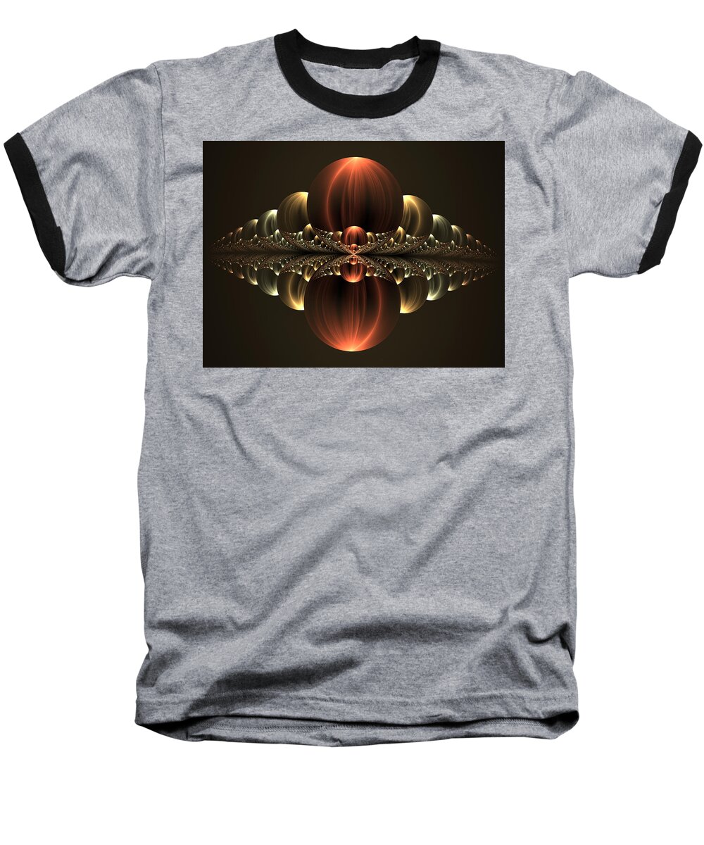 Abstract Baseball T-Shirt featuring the digital art Fantastic Skyline by Gabiw Art
