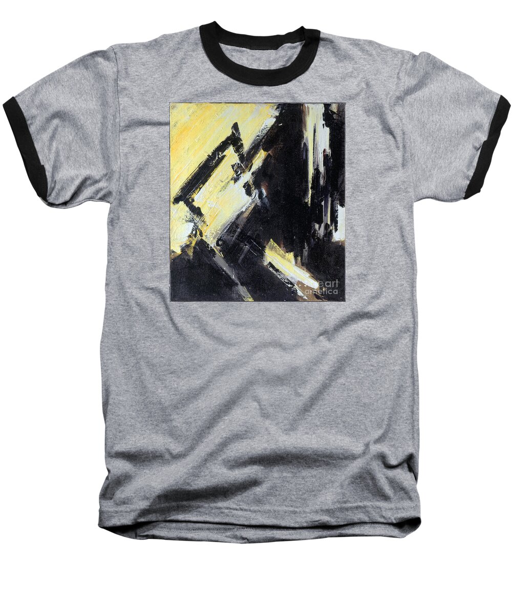 Oils Baseball T-Shirt featuring the painting Fear of Life by Ritchard Rodriguez