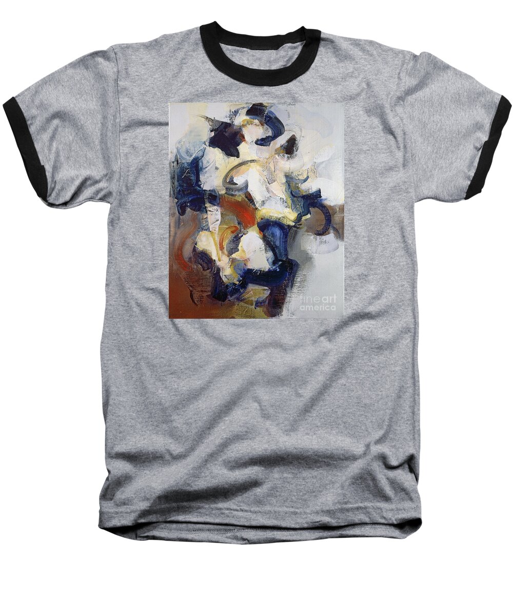 Oils Baseball T-Shirt featuring the painting Fear of Religion by Ritchard Rodriguez