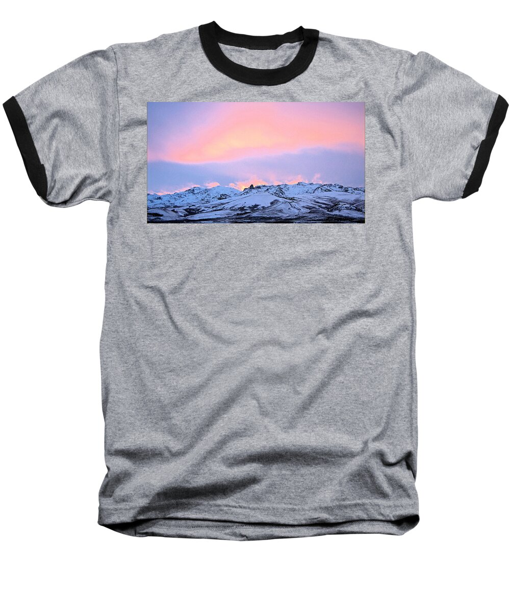 Fire Baseball T-Shirt featuring the photograph Fire on the Mountain by Darcy Tate