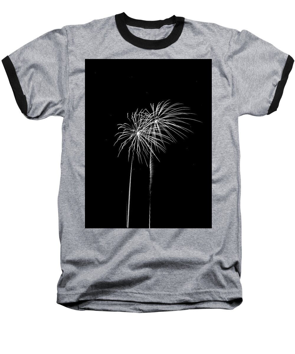 Addison Kaboom Baseball T-Shirt featuring the photograph Firework Palm Trees by Darryl Dalton