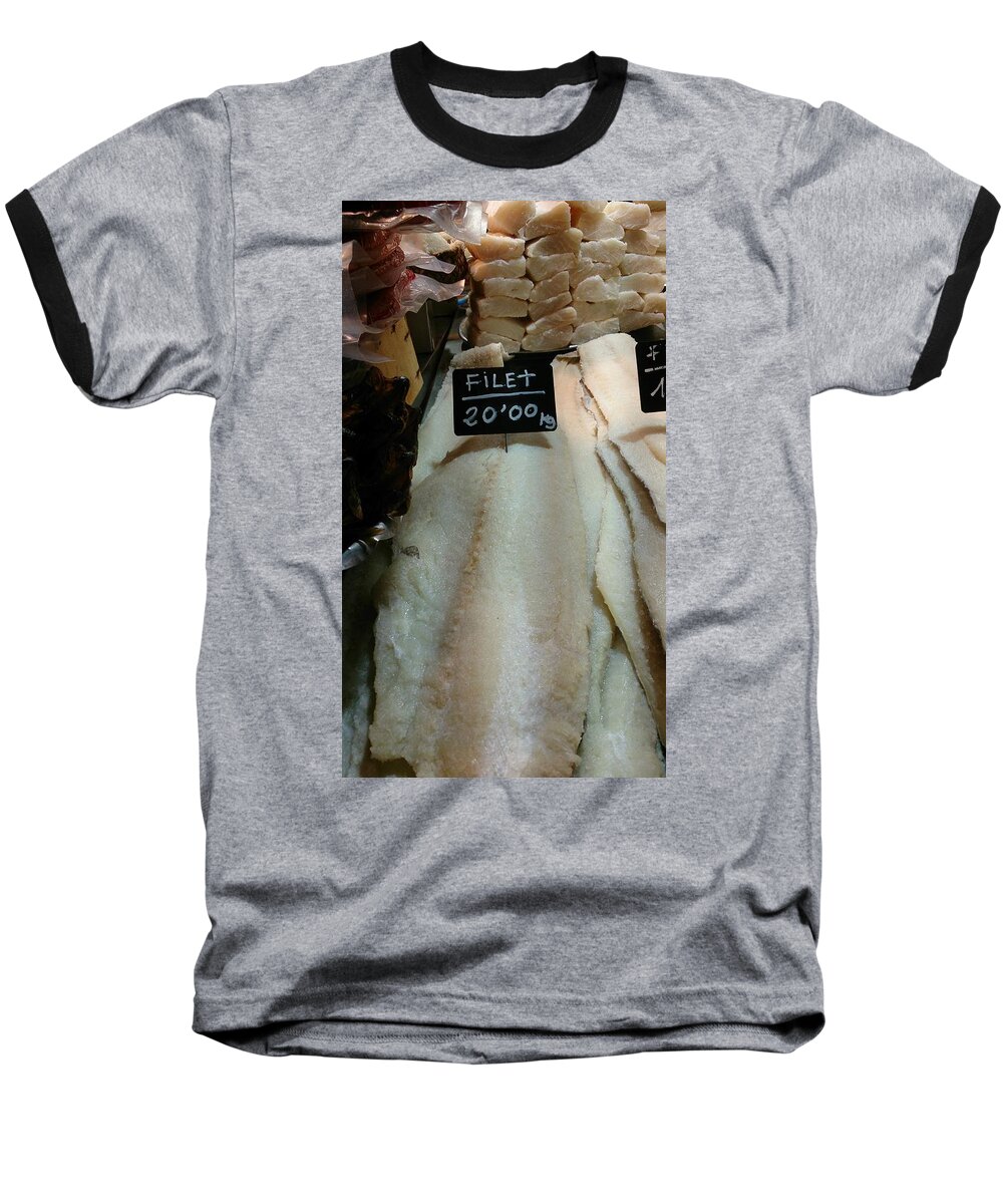 Fish Baseball T-Shirt featuring the photograph Fish Filets by Moshe Harboun