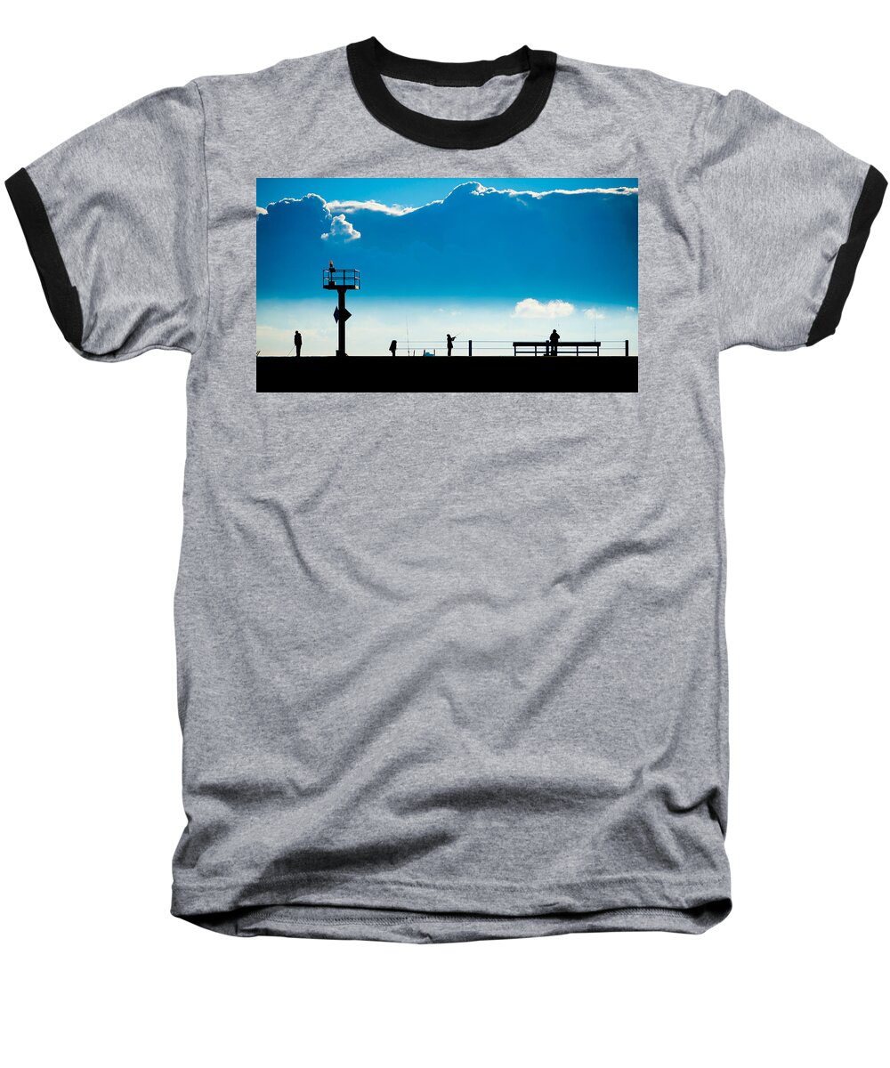 Fishermen Baseball T-Shirt featuring the photograph Fishermen by David Downs