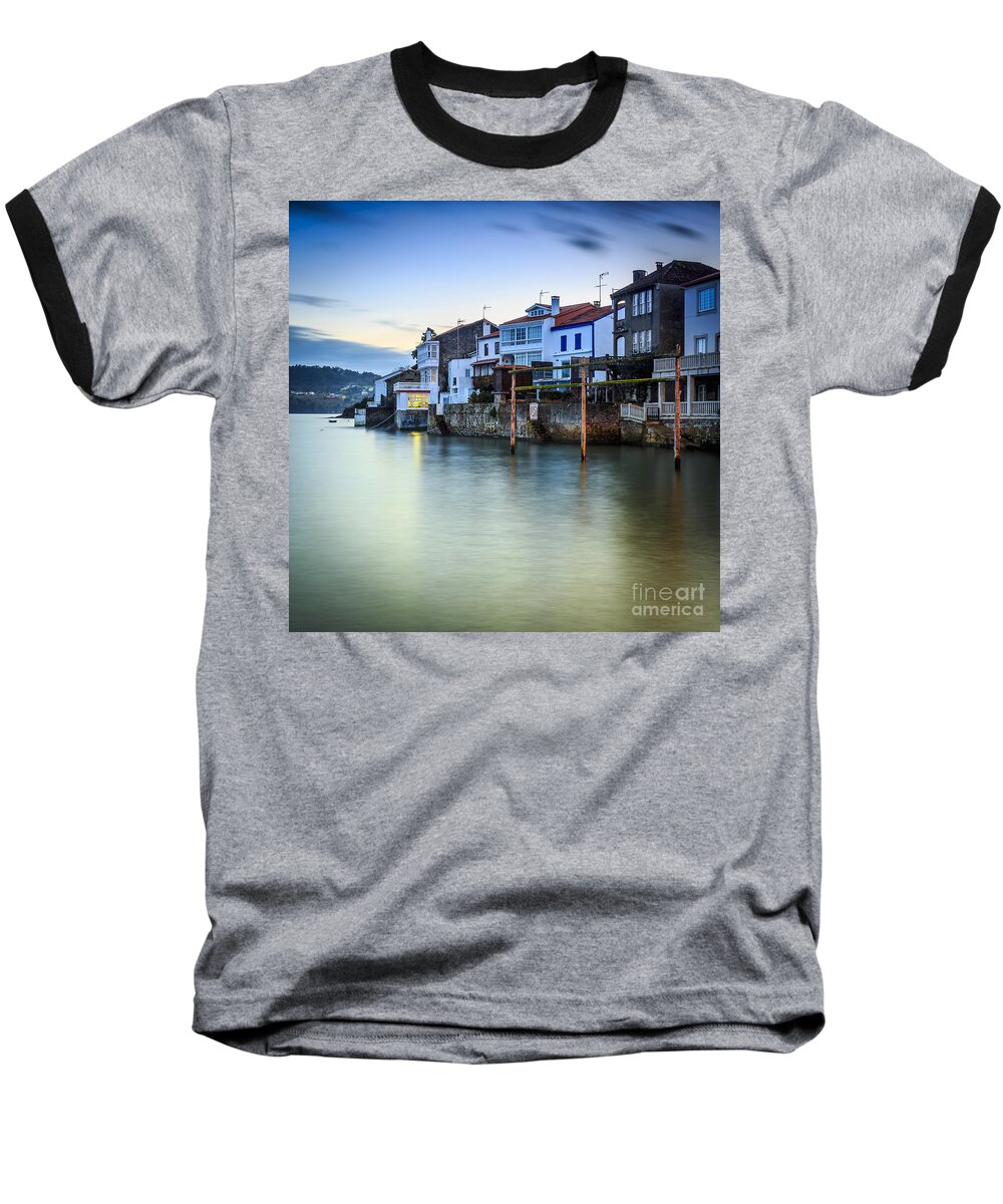 Ares Baseball T-Shirt featuring the photograph Fishing Town of Redes Galicia Spain by Pablo Avanzini