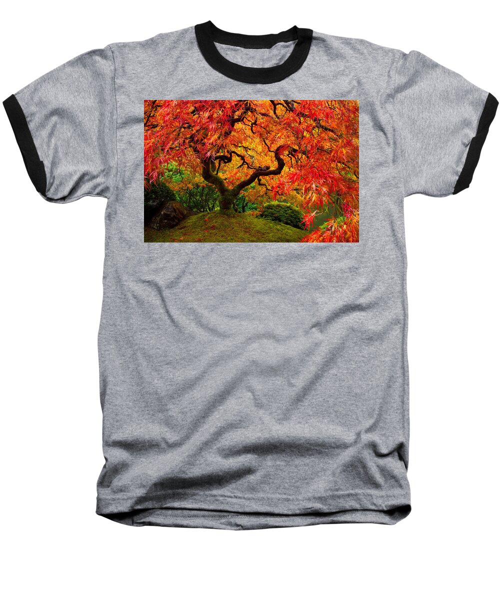 Portland Baseball T-Shirt featuring the photograph Flaming Maple by Darren White