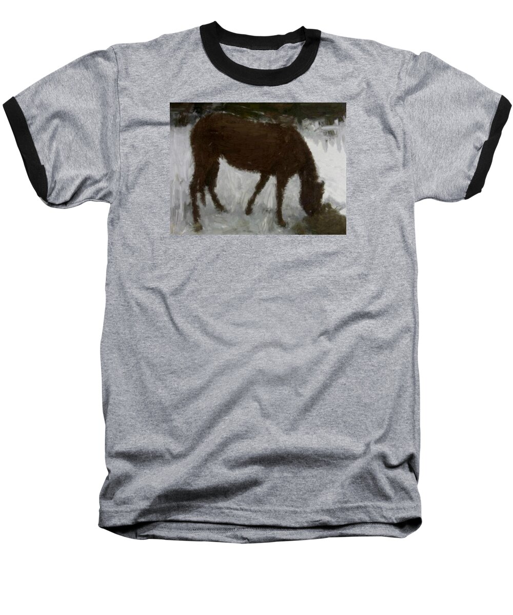 House Baseball T-Shirt featuring the painting Flicka by Bruce Nutting