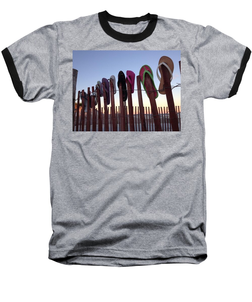 New Jersey Baseball T-Shirt featuring the photograph Flip Flop Lost and Found by Kristopher Schoenleber