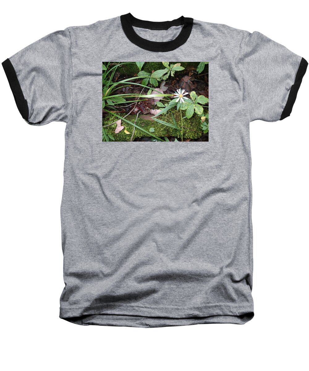 Flower Baseball T-Shirt featuring the photograph Flower in the woods by Robert Nickologianis