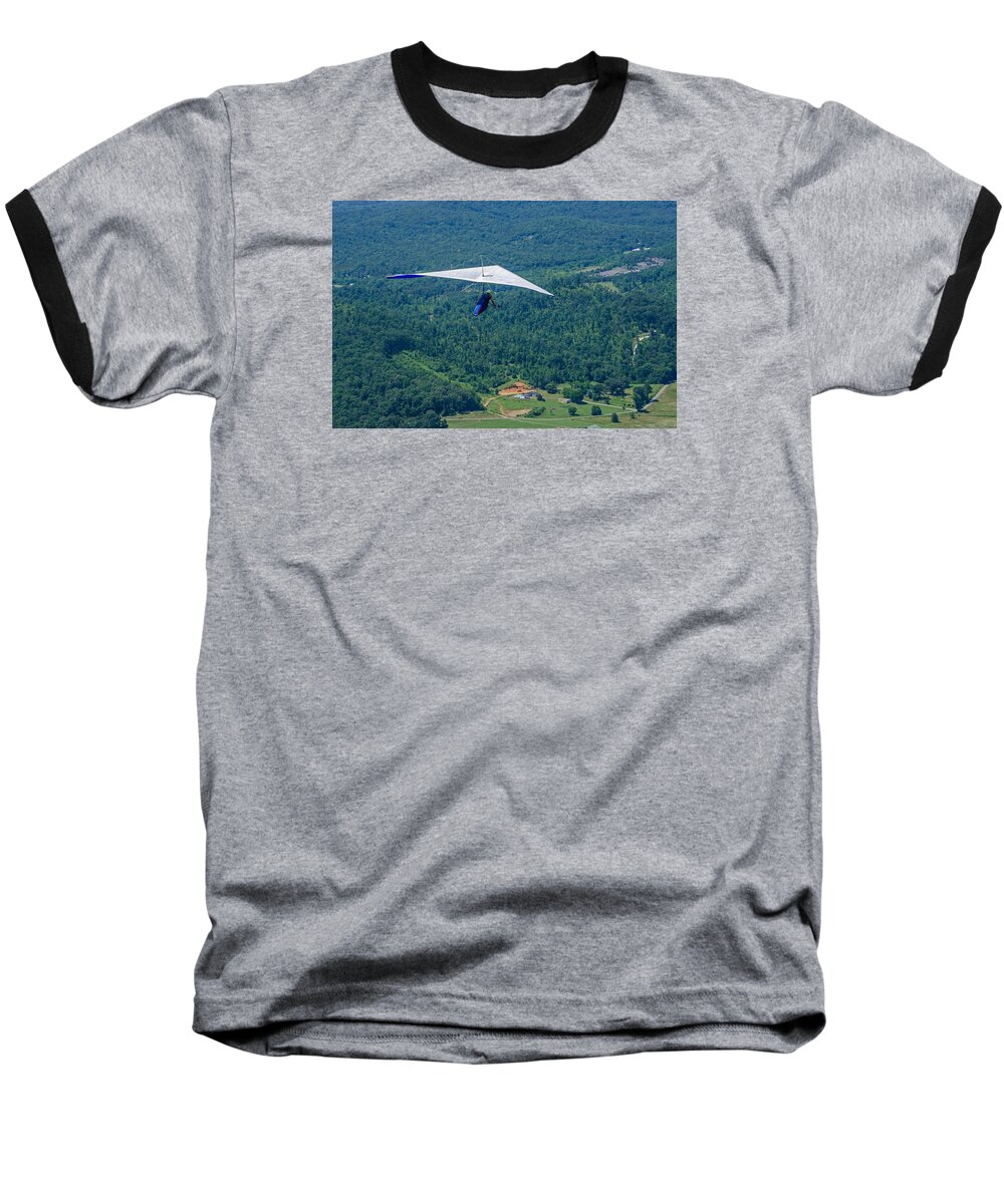 Hang Gliding Baseball T-Shirt featuring the photograph Flyin High by Susan McMenamin