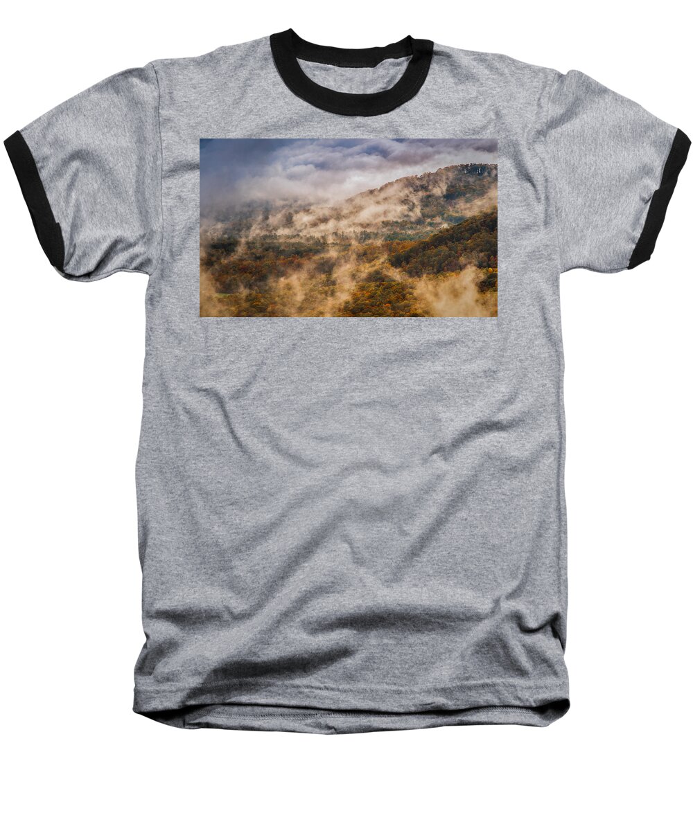 Asheville Baseball T-Shirt featuring the photograph Fog Comes In by Joye Ardyn Durham