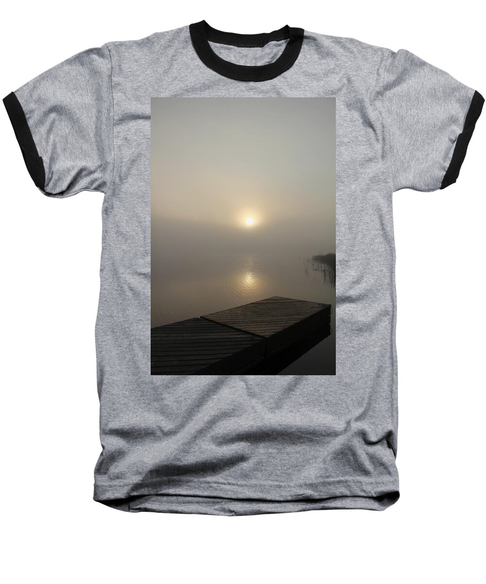 Fog Baseball T-Shirt featuring the photograph Foggy Reflections by Debbie Oppermann