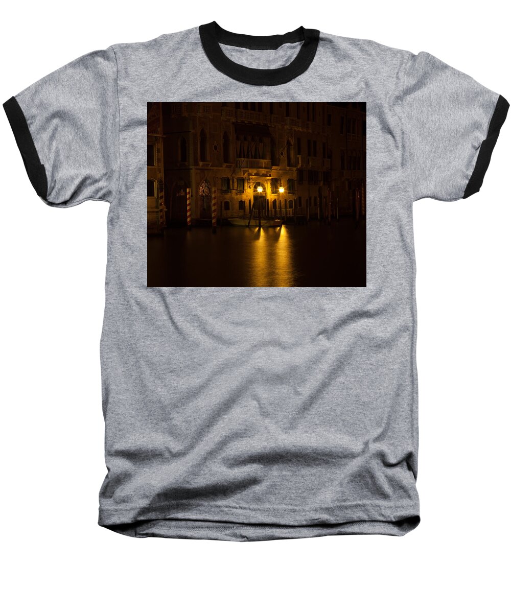 Venice Baseball T-Shirt featuring the photograph Follow Me Across the Water and Time by Alex Lapidus
