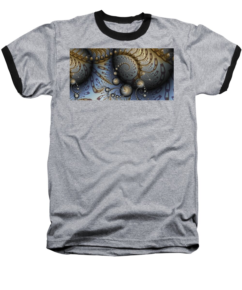 Digital Art Baseball T-Shirt featuring the digital art Fractal Surreal World by Gabiw Art