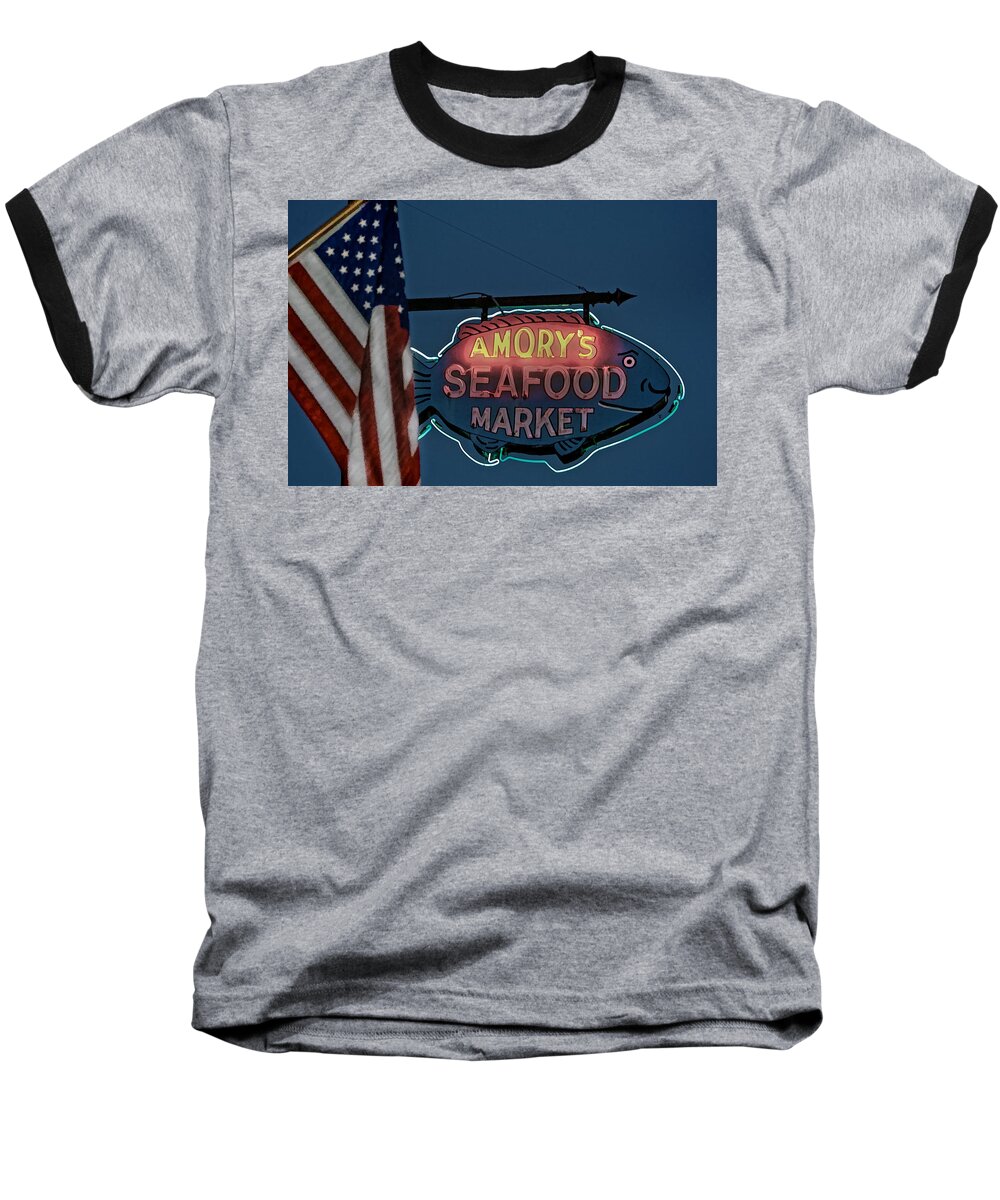 Flags Baseball T-Shirt featuring the photograph Freedom and Free Enterprise by Jerry Gammon