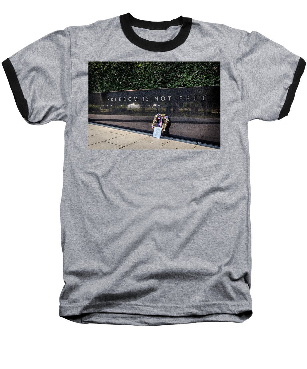 Soldiers Baseball T-Shirt featuring the photograph Freedom is Not Free by Sennie Pierson