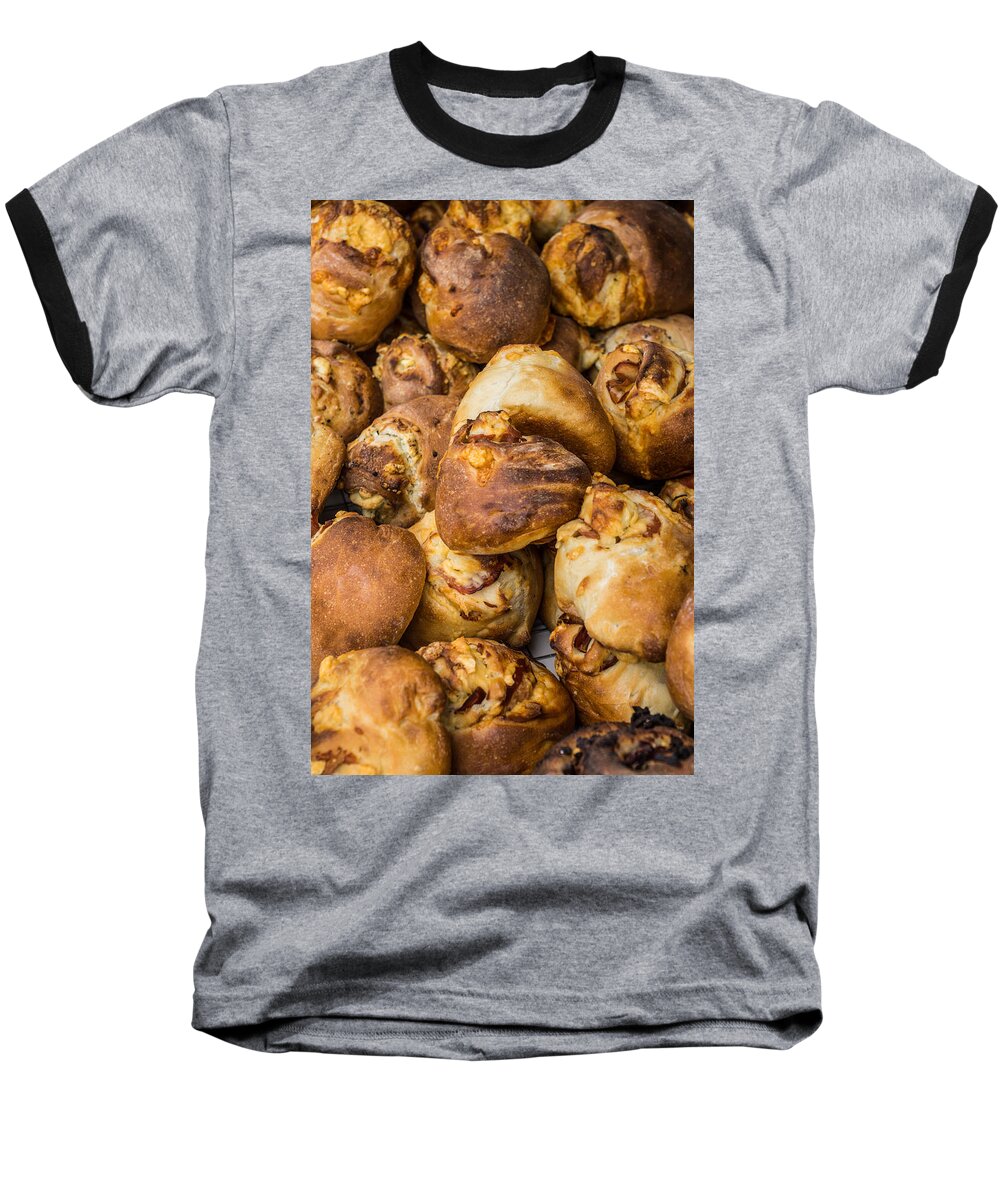 Fresh Baseball T-Shirt featuring the photograph Fresh Baked Rolls by Photographic Arts And Design Studio