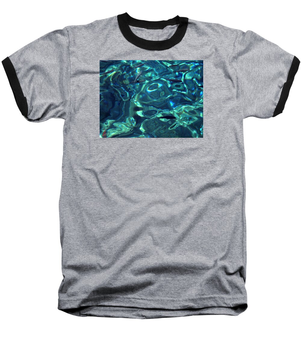 Colette Baseball T-Shirt featuring the photograph Fresh Clean Santorini Ocean Water by Colette V Hera Guggenheim