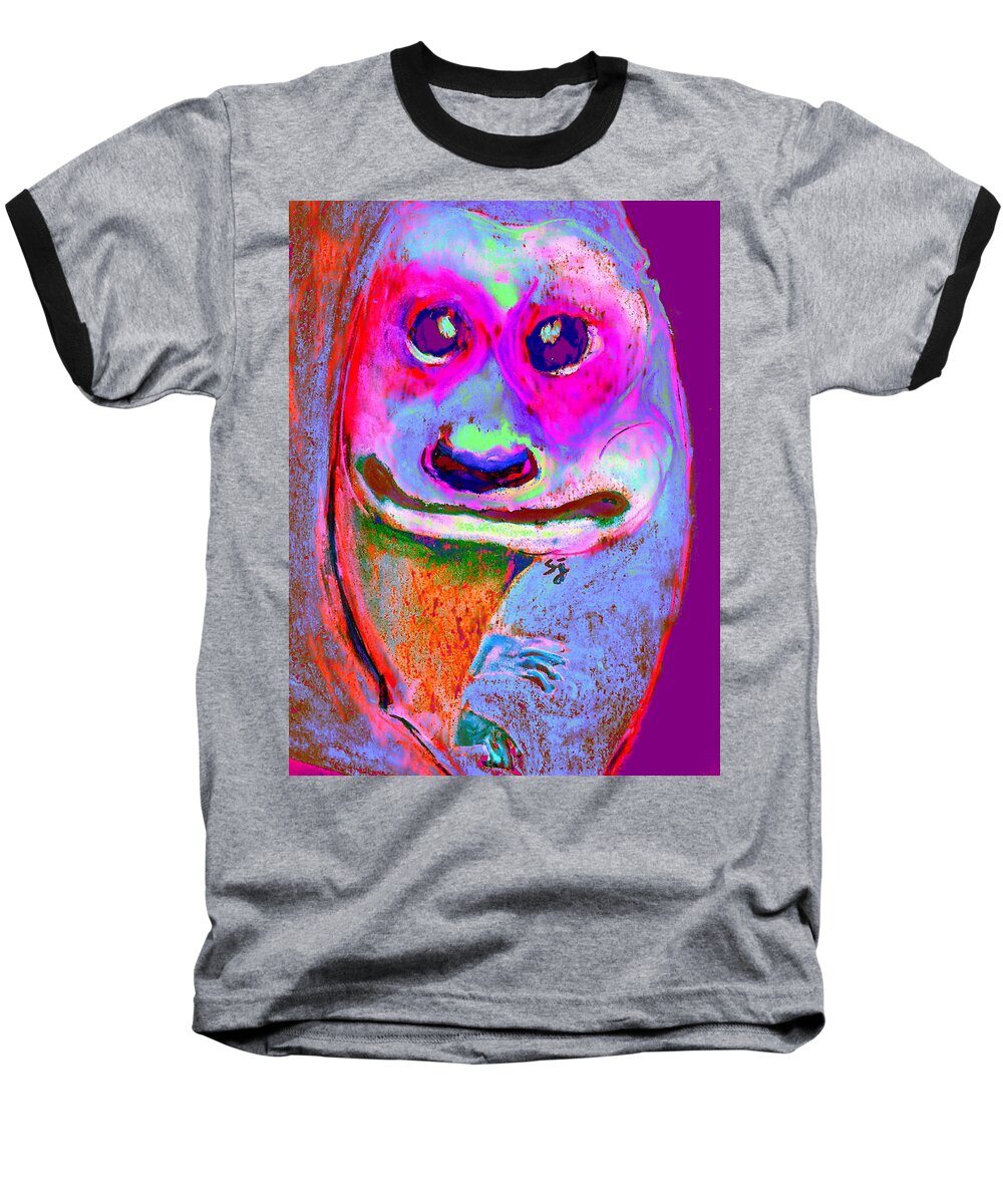 Art Baseball T-Shirt featuring the painting Funky Meerkat Tunnel Art Print by Sue Jacobi