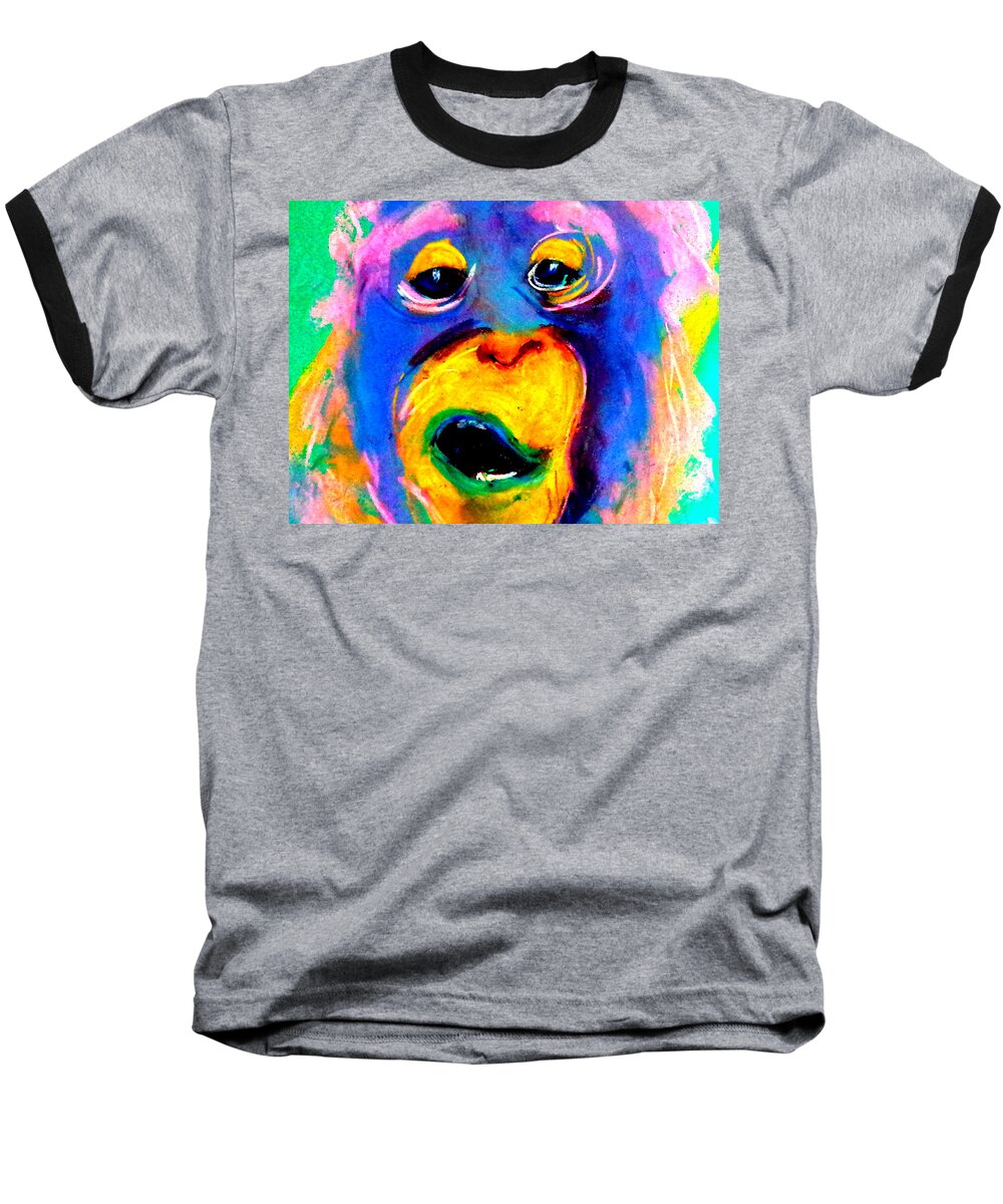 Animals Baseball T-Shirt featuring the painting Funky Monkey Art Print by Sue Jacobi