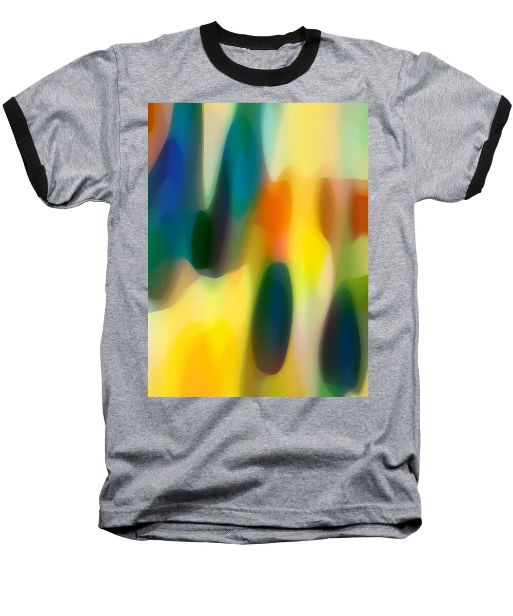 Bold Baseball T-Shirt featuring the painting Fury Rain 5 by Amy Vangsgard