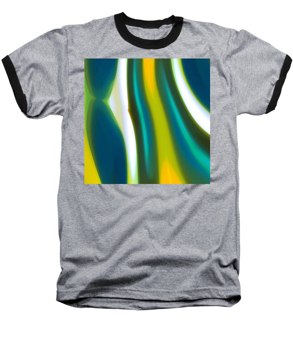 Abstract Landscape Baseball T-Shirt featuring the painting Abstract Tide 9 by Amy Vangsgard