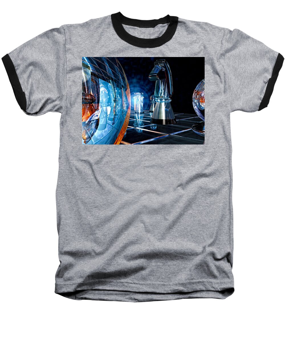 Chess Baseball T-Shirt featuring the photograph Game Transparent by Bob Orsillo