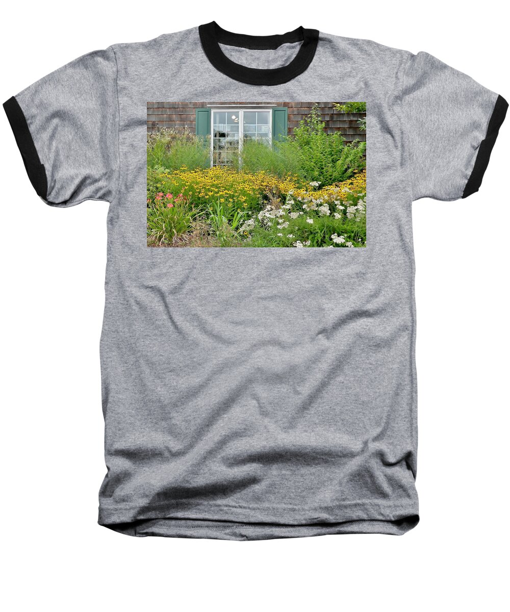 Floral Baseball T-Shirt featuring the photograph Gardens at the Good Earth Market by Kim Bemis