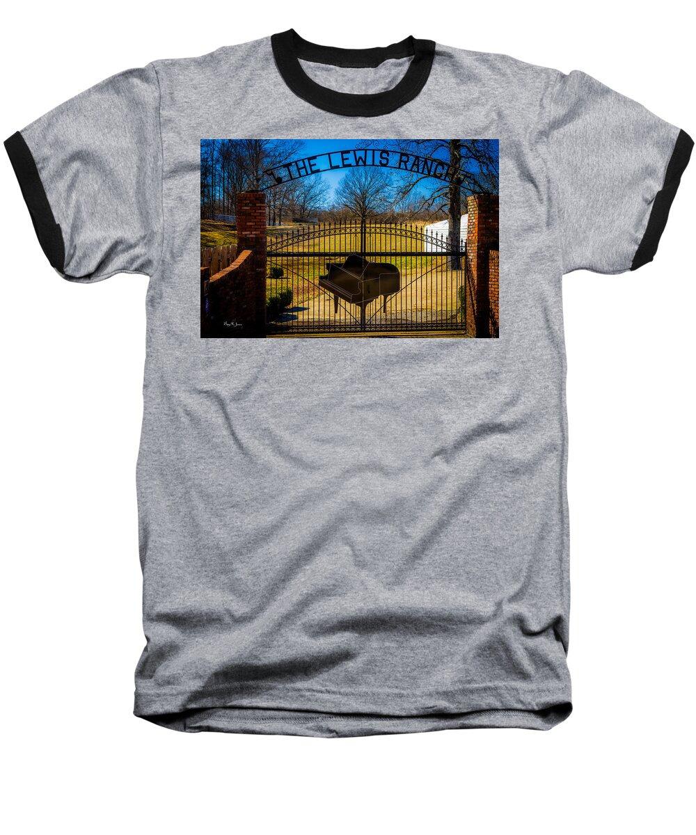 Gate Baseball T-Shirt featuring the photograph Gates of Rock and Roll by Barry Jones